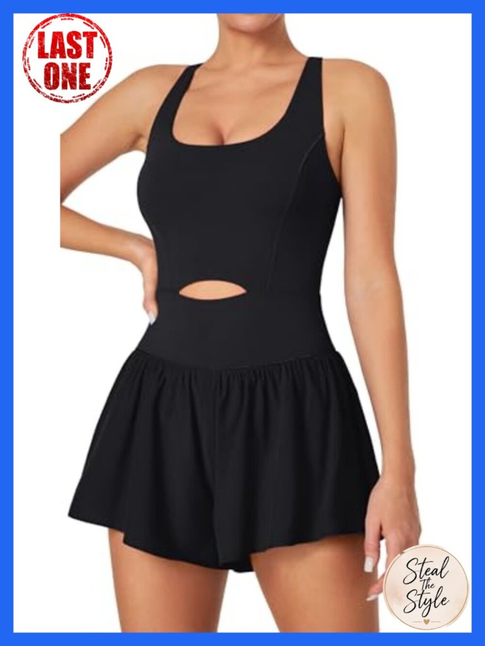 Tummy Control Athletic Romper with Built-in Bra
